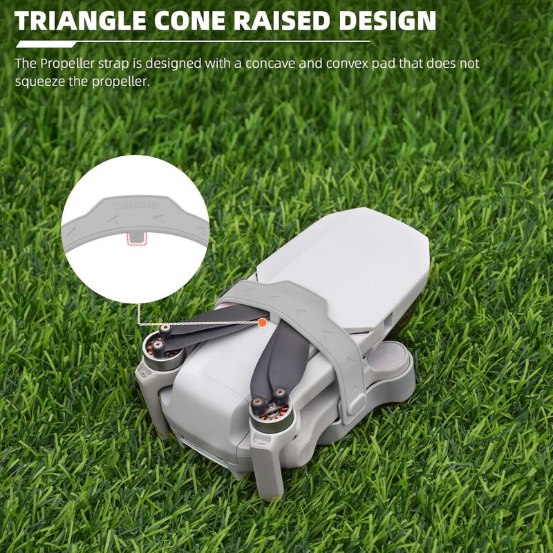 HeiyRC حامل مروحة BRDRC ميني 2 4K حزام واقي شفرات مثبت واقي مروحة لملحقات طائرة DJI Mavic Mini / Mini 2 / Mini SE / Mini 2 SE (رمادي) - Image 5